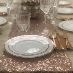 Petite Assiette Plastique Ronde Liser Rose Gold X 10 Pi Ces