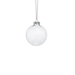 Petite Boule De Noel En Verre Transparent 4Cm