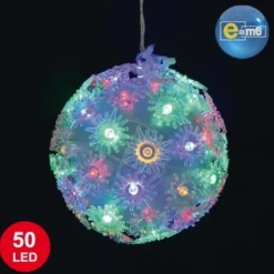 Petite Boule Noel Lumineuse 50 Led Multicolore