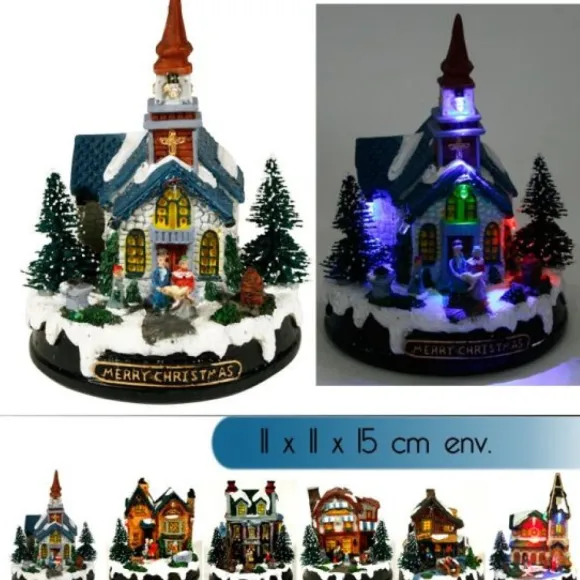 Petite Maison Lumineuse De Noel 11Cm