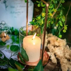 Photophore Broom En Verre Rose Gold