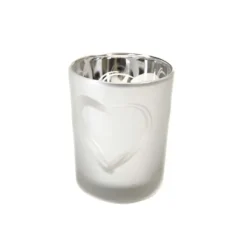 Photophore Decor Coeur Argent