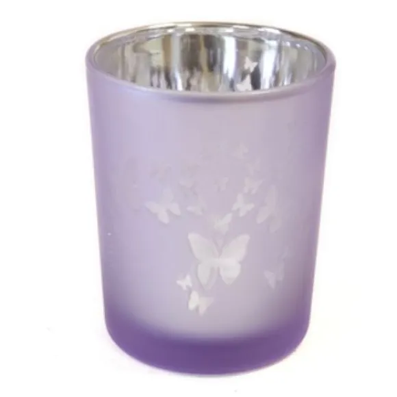 Photophore Decor Papillon Parme