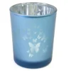Photophore Decor Papillon Turquoise
