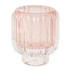 Photophore Dili En Verre Rose Rainur