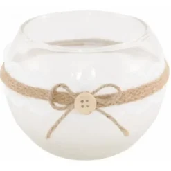 Photophore Mariage En Verre Avec Jute