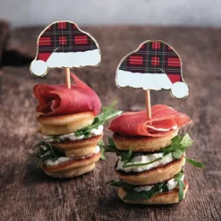 Pics Cocktails Bonnet De Noel Tartan X10 Pi Ces