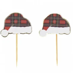 Pics Cocktails Bonnet De Noel Tartan X10 Pi Ces