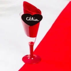 Pince Ardoise Coeur Rouge X 6 Pi Ces