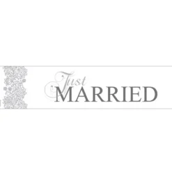 Plaque D'Immatriculation Mariage Just Married Argent