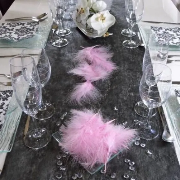 Plume De D Coration Rose 13 Cm X 30 Pi Ces