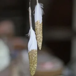 Plume Paillet Or X 25 Pi Ces