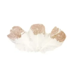 Plume Paillet Rose Gold X 25 Pi Ces