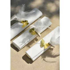 Plume Sur Pince Blanche X 6 Pi Ces