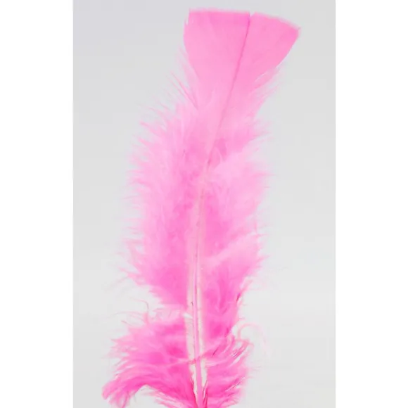Plumes Pieds Plats Fuchsia X100Pcs