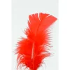 Plumes Pieds Plats Rouge X100Pcs