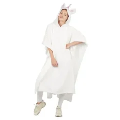 Poncho Licorne Blanc Taille Adulte