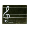 Porte Nom Ardoise Musique Noir X 3 Pi Ces