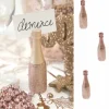 Porte Nom Bouteille De Champagne Rose Gold X 3 Pi Ces