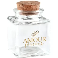 Pot Encrier Amour Forever En Verre Transparent