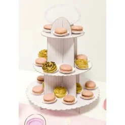 Pr Sentoir Cups Cake Babyshower Rose