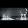 Renne Lumineux Avec Son Traineau 336 Led Blanches