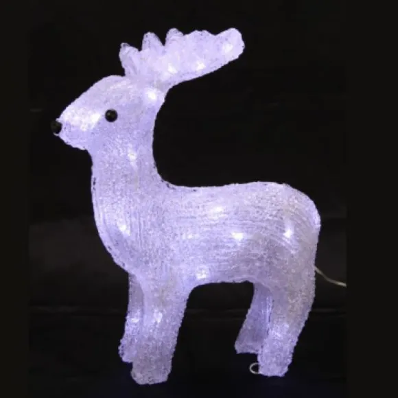 Renne Lumineux Solaire 30 Led Blanc Froid