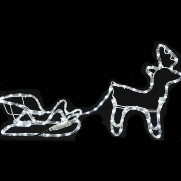 Renne Traineau Lumineux 108 Led Blanc