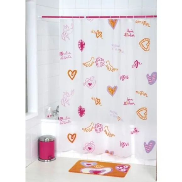 Rideau De Douche Anges Coeur 180 X 180 Cm