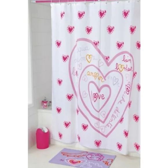 Rideau De Douche Coeur 180 X 200 Cm