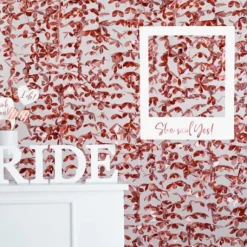 Rideau Deco De Salle Fleur Rose Gold