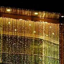 Rideau Lumineux Noel 240 Led Blanc Chaud