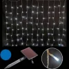 Rideau Lumineux Solaire De Noel 150 Led Bleues