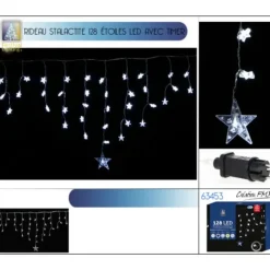 Rideau Stalactite Lumineux 128 Led Blanc