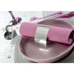 Rond De Serviette Argent M Tallis En Carton X 10 Pi Ces