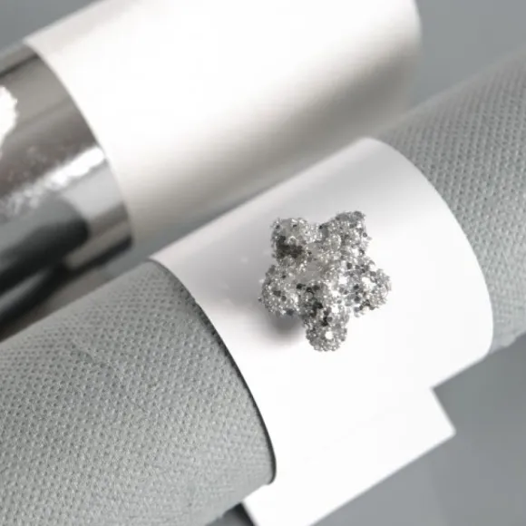 Rond De Serviette Blanc En Carton X 6 Pi Ces