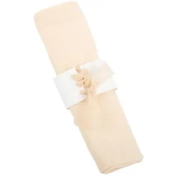 Rond De Serviette Blanc Fleurs Des Champs X 8 Pi Ces