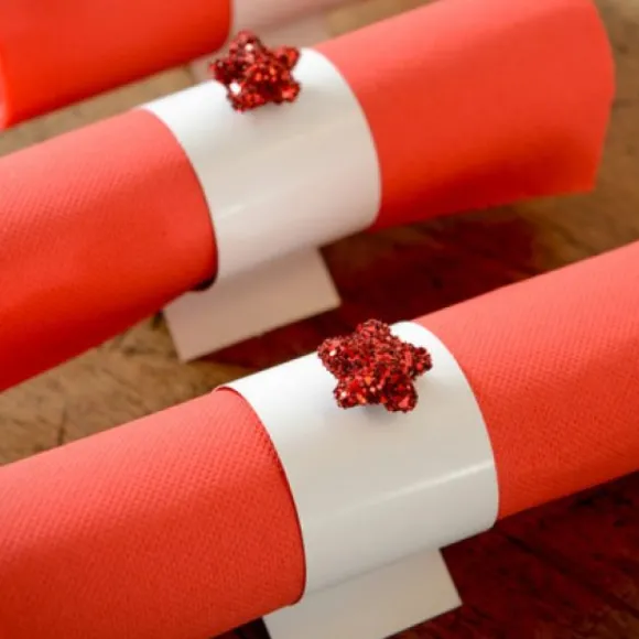 Rond De Serviette Bordeaux En Carton X 6 Pi Ces