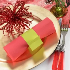 Rond De Serviette Fuchsia En Carton X 6 Pi Ces