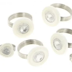 Rond De Serviette Mariage Bijoux X 4 Pi Ces