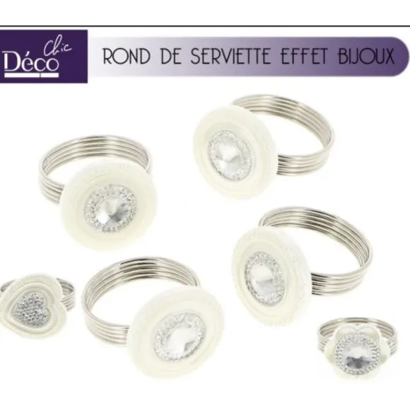 Rond De Serviette Mariage Bijoux X 4 Pi Ces