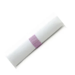 Rond De Serviette Mariage Strass Rose X 100 Pi Ces