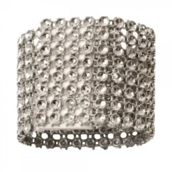 Rond De Serviette Mariage Strass En Argent X 50 Pi Ces