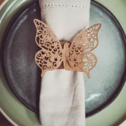 Rond De Serviette Papillon Kraft X 20 Pi Ces