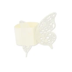 Rond De Serviette Papillon Ivoire X 20 Pi Ces