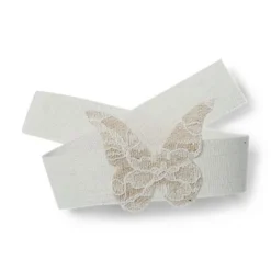 Rond De Serviette Papillon Lin Et Dentelle X 12 Pi Ces