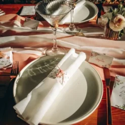 Rond De Serviette Vegetal Peony X 10 Pi Ces