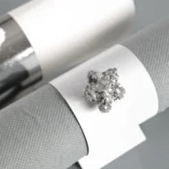 Rond De Serviette Vert Anis En Carton X 6 Pi Ces