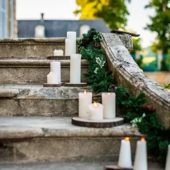 Rondin De Bois Ovales 20 Cm X 4 Pi Ces