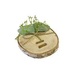 Rondin De Bois Porte Alliance Avec Eucalyptus